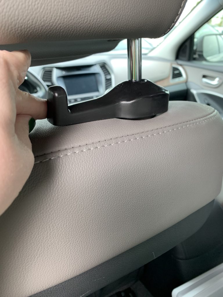 Bag holder hook for car